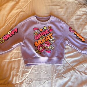 Primark Lavender Sweatshirt with Pink Graphic